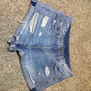 ripped jean shorts